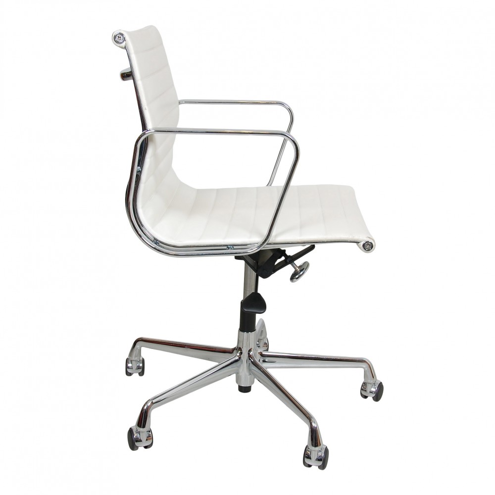 Charles Eames Ea117 office chair in white leather
